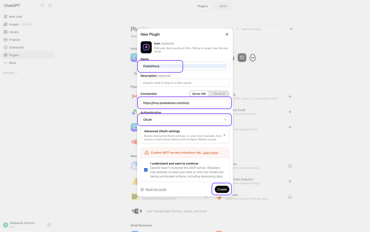 Fill in the plugin