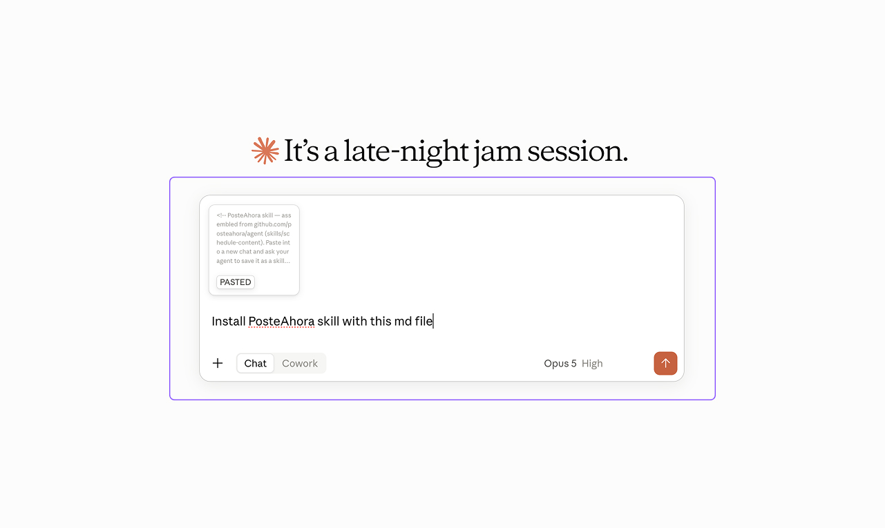 Optional: teach it the PosteAhora skill